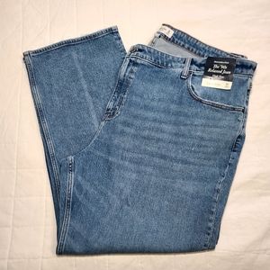 ABERCROMBIE & FITCH‎ NWT  The 90's Relaxed Jean High Rise Curve Love 22S 36